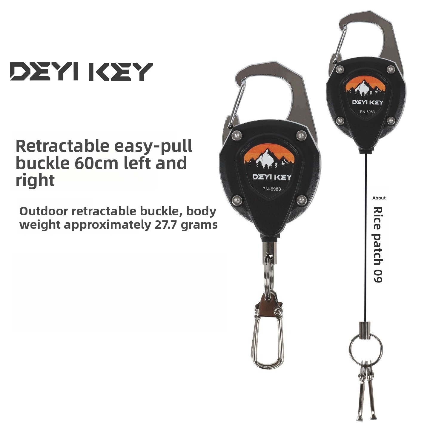 Heavy Equipment Maintenance - Intrekbare sleutelhanger Heavy Duty Anti-Lost Karabijnhaak