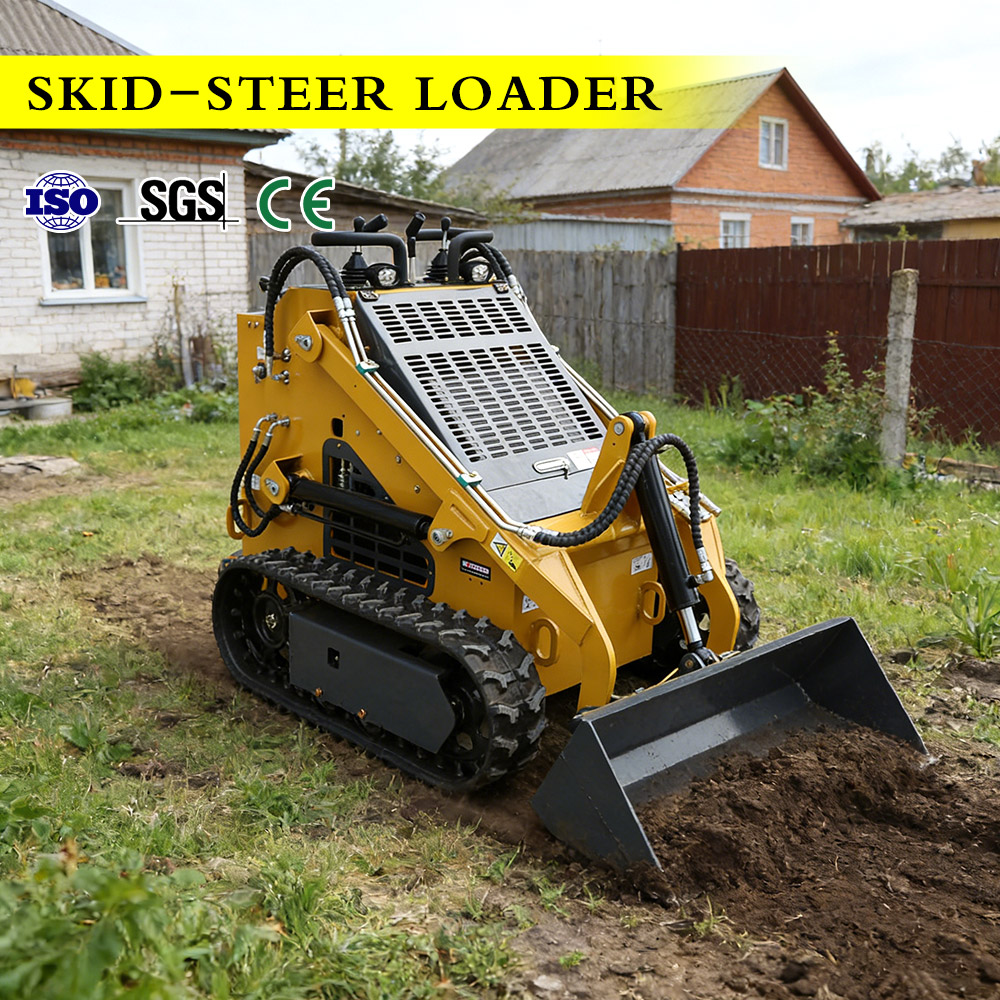 Brand Heavy Equipment - Zware minilader met aanbouwdelen, compacte rupsbandlader,