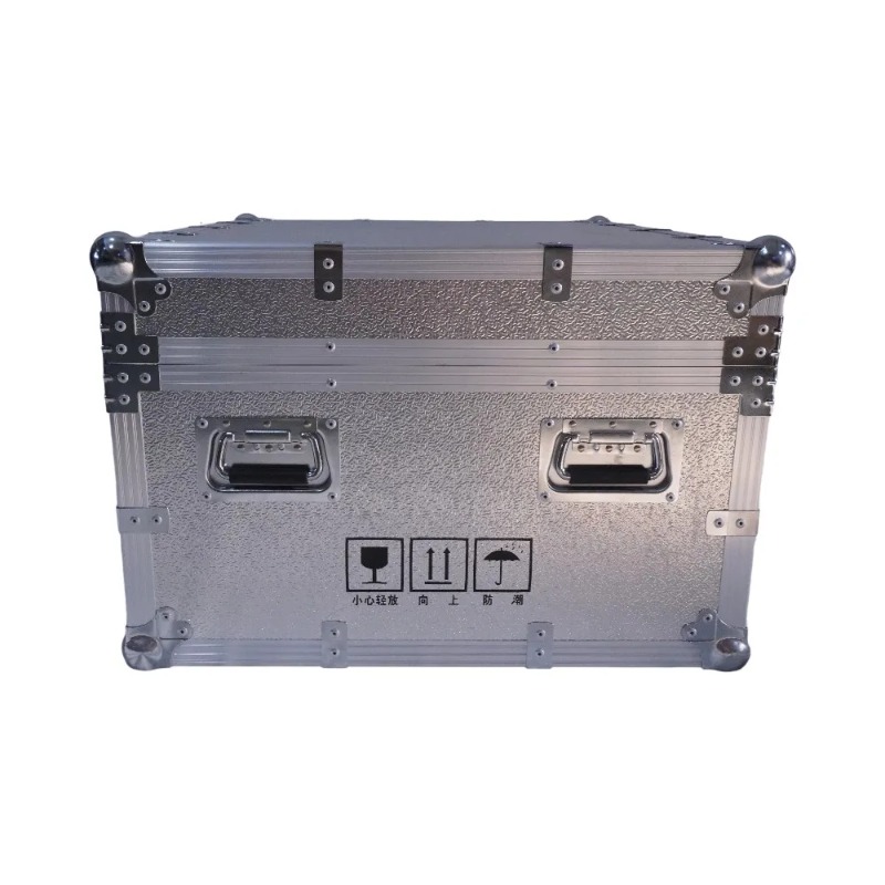 Zilveren aluminium flightcase  - Heavy Equipment Logo recensie en prijs