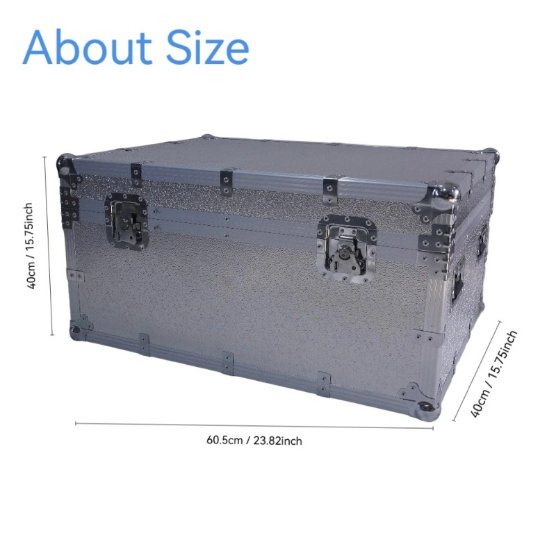 Zilveren aluminium flightcase  - Heavy Equipment Logo recensie en prijs