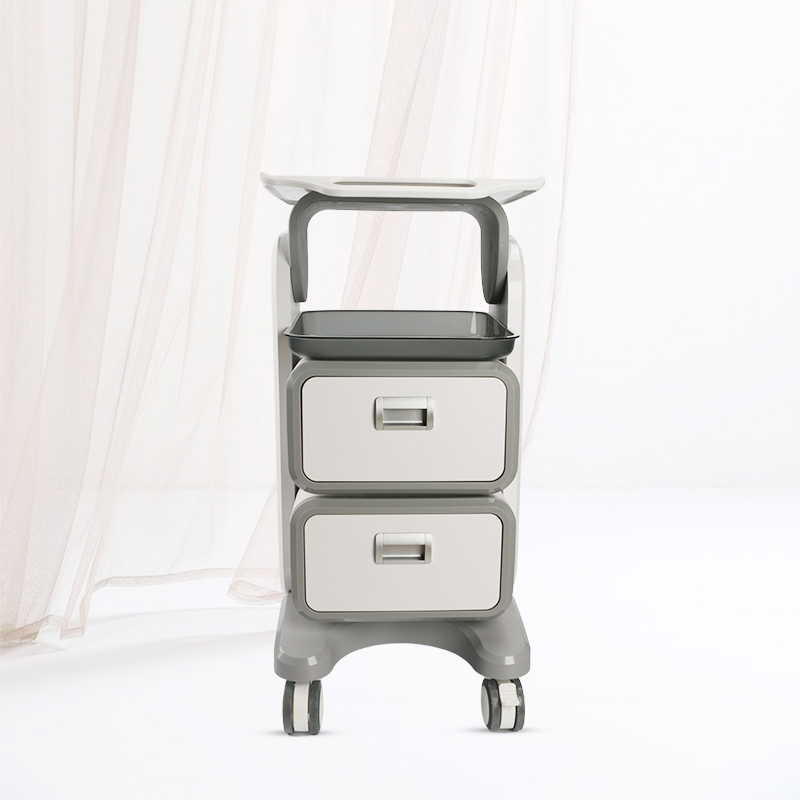 Witte grote salon trolley met  - Heavy Equipment Logo recensie en prijs